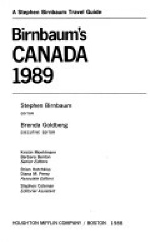 Cover of Birnbaum's Canada 1989