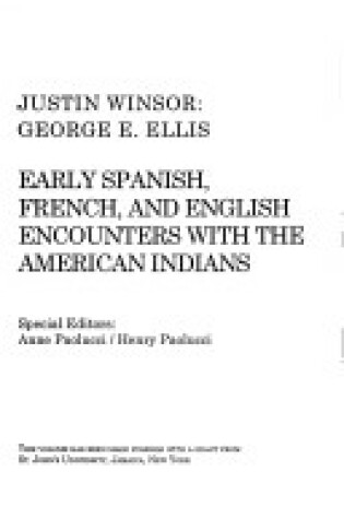 Cover of Early Spanish, French, and English Encounters with the American Indians