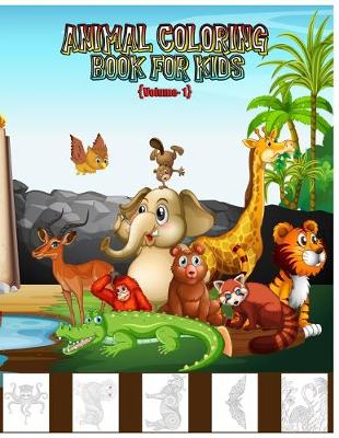 Book cover for Animal coloring book for kids