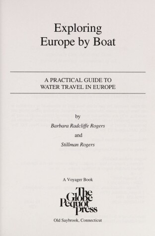 Book cover for Exploring Europe by Boat