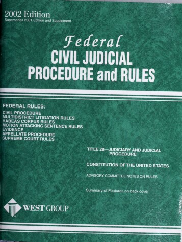 Book cover for Federal Civil Judical Proc 02