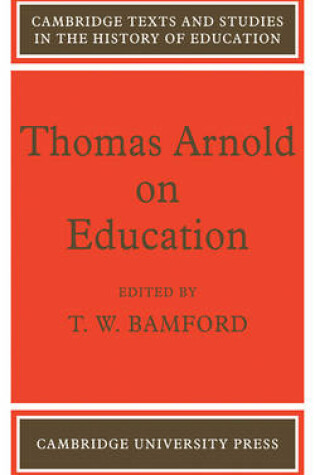 Cover of Thomas Arnold on Education