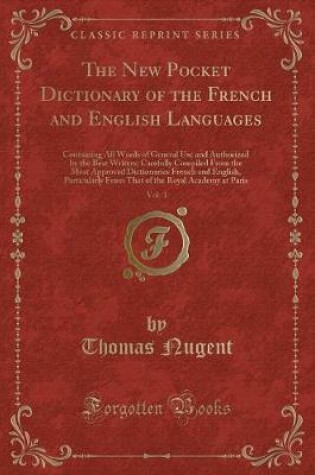 Cover of The New Pocket Dictionary of the French and English Languages, Vol. 1