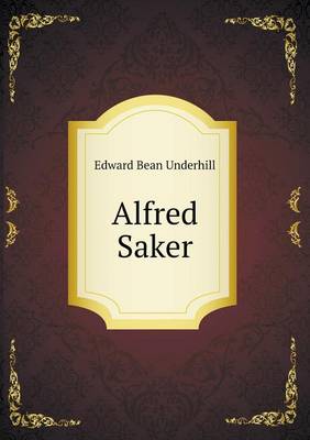 Book cover for Alfred Saker