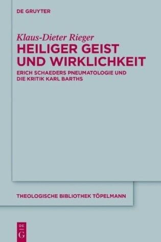 Cover of Heiliger Geist Und Wirklichkeit