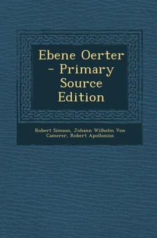 Cover of Ebene Oerter - Primary Source Edition