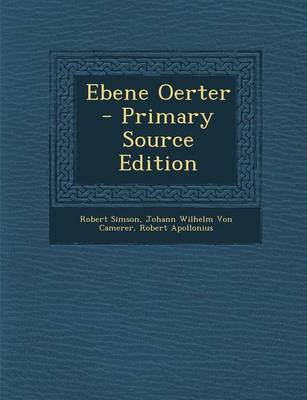 Book cover for Ebene Oerter - Primary Source Edition