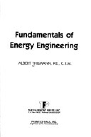 Cover of Fundamentals of Energy Engineering