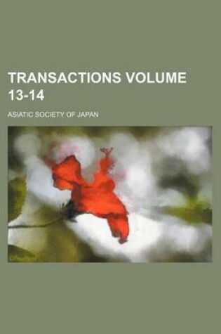 Cover of Transactions Volume 13-14