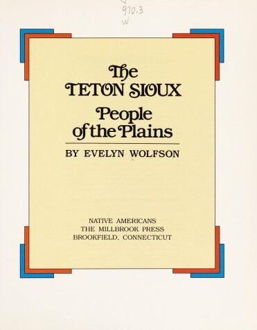 Cover of The Teton Sioux