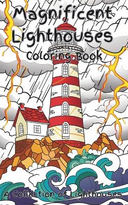 Book cover for Magnificent Lighthouses Coloring Book