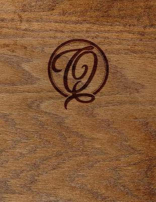 Book cover for Wood Burned Monogram Creative Journal - Q