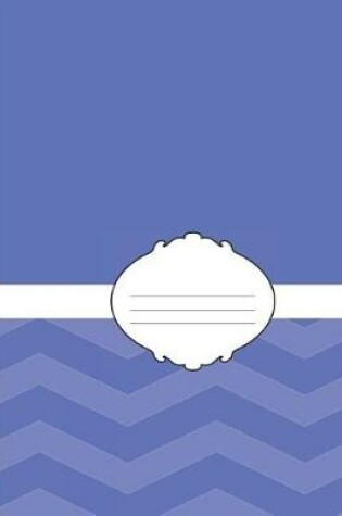 Cover of Girly Blue & White Chevron School Composition Lined Notebook