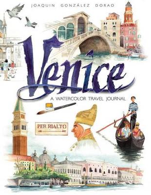 Book cover for Venice watercolor travel journal