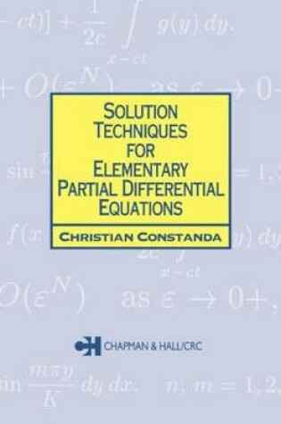 Cover of Solution Techniques for Elementary Partial Differential Equations