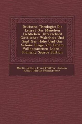 Cover of Deutsche Theologie