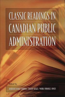 Book cover for Classic Reading in Canadian Public Administration