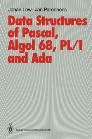 Cover of The Data Structures of Pascal, Algol 68, Pl/1 and Ada