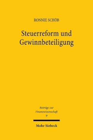 Cover of Steuerreform und Gewinnbeteiligung