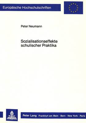 Cover of Sozialisationseffekte Schulischer Praktika