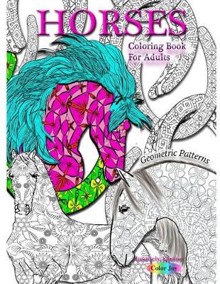 Book cover for HORSES Coloring book for adults