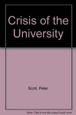 Cover of Crisis of the University