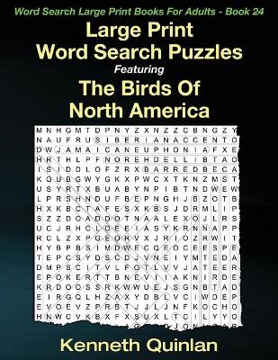 Book cover for Large Print Word Search Puzzles Featuring The Birds Of North America