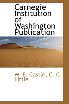 Book cover for Carnegie Institution of Washington Publication