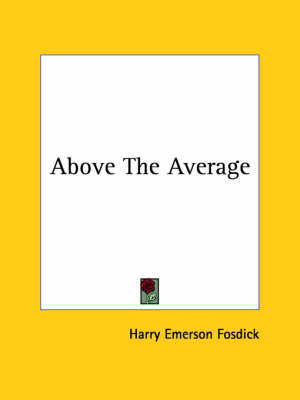 Book cover for Above the Average