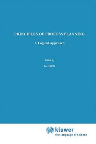 Cover of Principles of Process Planning