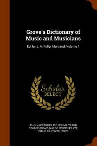 Cover of Grove's Dictionary of Music and Musicians