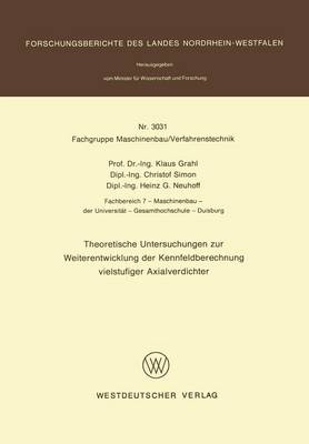 Book cover for Theoretische Untersuchungen Zur Weiterentwicklung Der Kennfeldberechnung Vielstufiger Axialverdichter