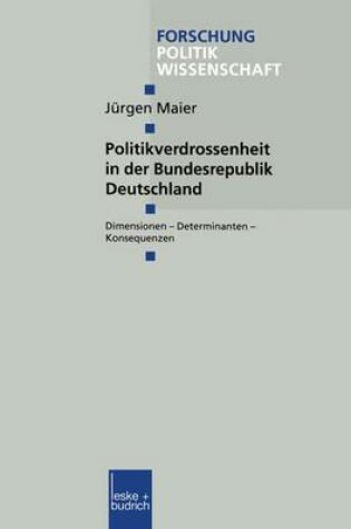 Cover of Politikverdrossenheit in der Bundesrepublik Deutschland
