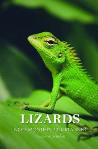 Cover of Lizards Note Monthly 2020 Planner 12 Month Calendar