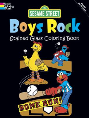Book cover for Sesame Street Boys Rock Stained Glass Coloring Book