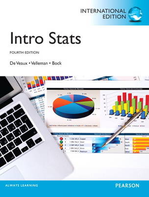 Book cover for Intro Stats, plus MyStatLab with Pearson eText