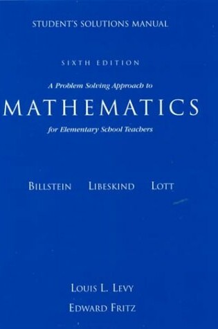 Cover of Students Solutions Manual to a Problem Solving Approach to Maths