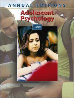 Cover of Adolescent Psychology 2004-2005