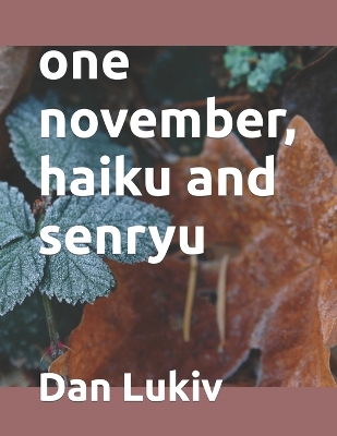 Book cover for one november, haiku and senryu