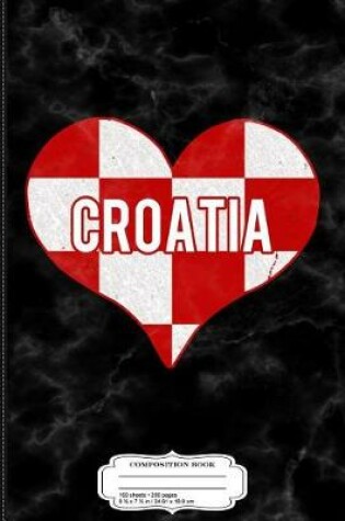 Cover of I Love Croatia Jersey Composition Notebook