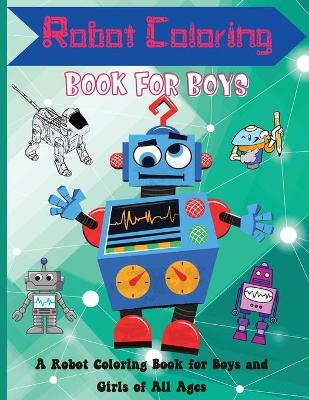 Book cover for Robot Coloring Book for Boys