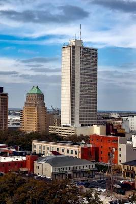 Book cover for Aerial View of Downtown Mobile, Alabama