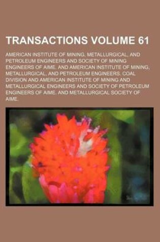 Cover of Transactions Volume 61