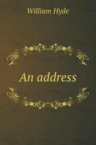 Cover of An address