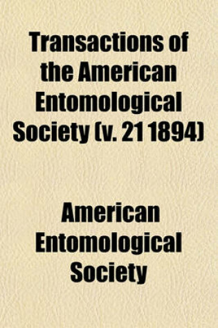 Cover of Transactions of the American Entomological Society Volume 30