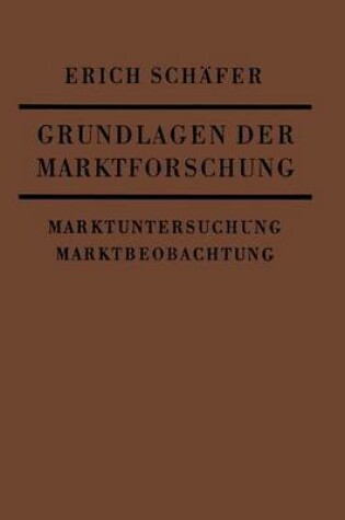 Cover of Grundlagen der Marktforschung