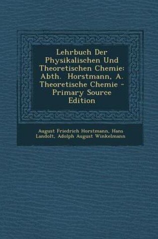 Cover of Lehrbuch Der Physikalischen Und Theoretischen Chemie