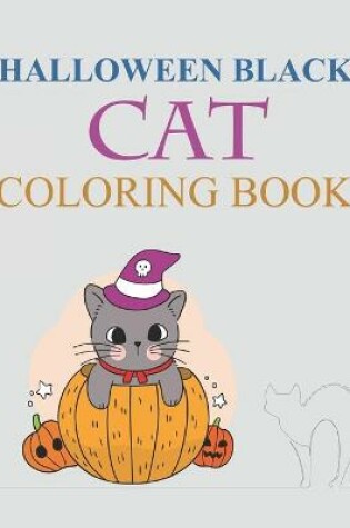 Cover of Halloween Black cat coloring book