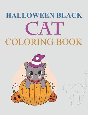 Book cover for Halloween Black cat coloring book
