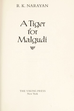 Cover of A Tiger for Malgudi